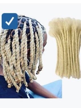 Human Hair  Dreadlocks Extension Handmade Locs Small 20 Strands/pack 10inch